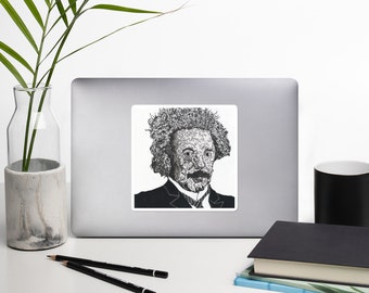 Iconic Albert Einstein Bubble-free stickers - Mr Relativity