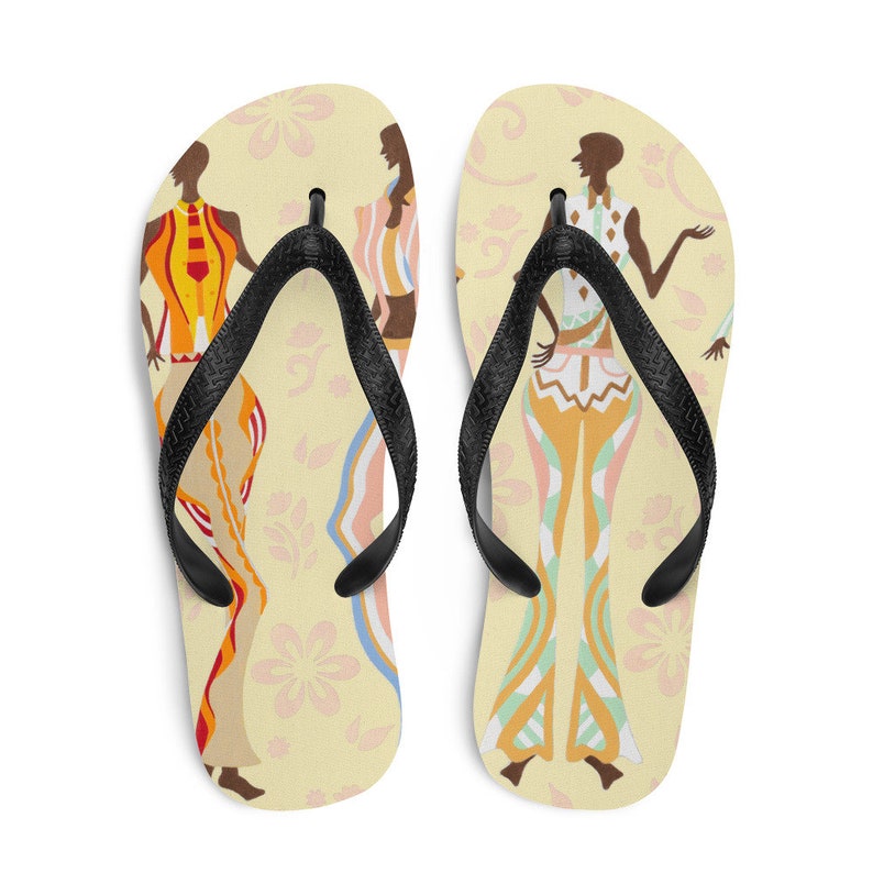 Fun and durable flip flops with unique nigerian art design: Sisi Gorimampa Volume VIII cultural african art image 1