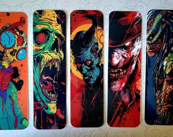 Halloween/Horror Characters Bookmarks, Set of Five