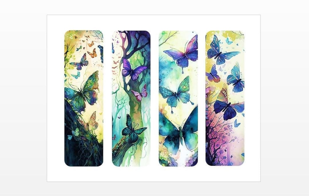 Butterfly Bookmarks! Spring is Coming! Set of Four - Etsy