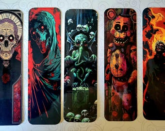 Halloween/Horror Characters Bookmarks , Mega Set of 8!