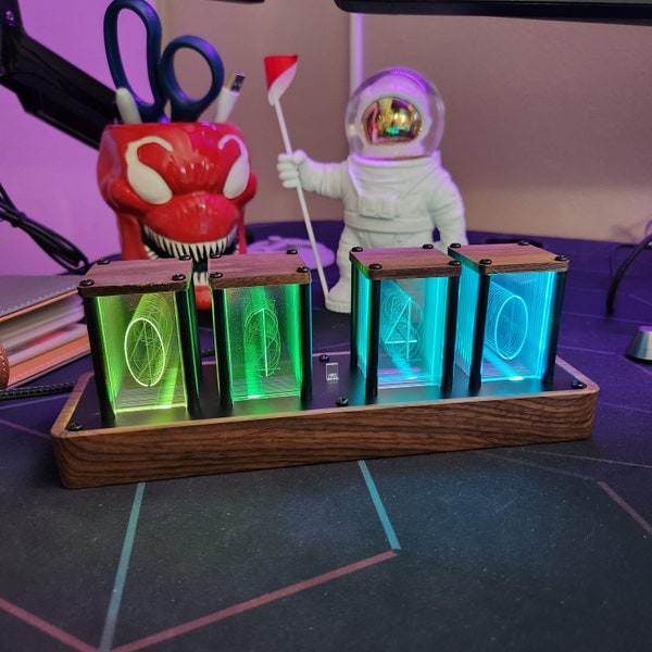 Pixie Klok Nixie LED Houten klok