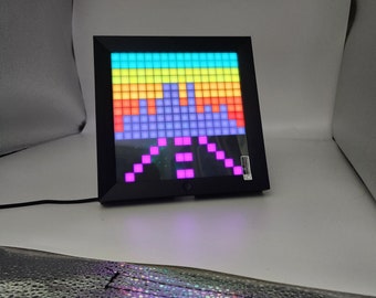 Mini LED Pixel Outrun Animiertes Gaming Zeichen