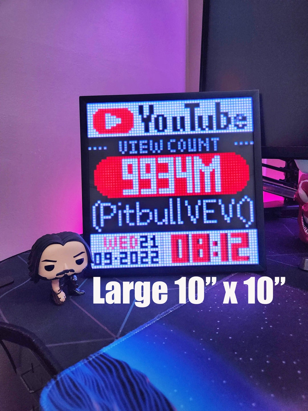 Follower Count Display Social Media Follower Counter LED Pixel Display - Etsy New Zealand