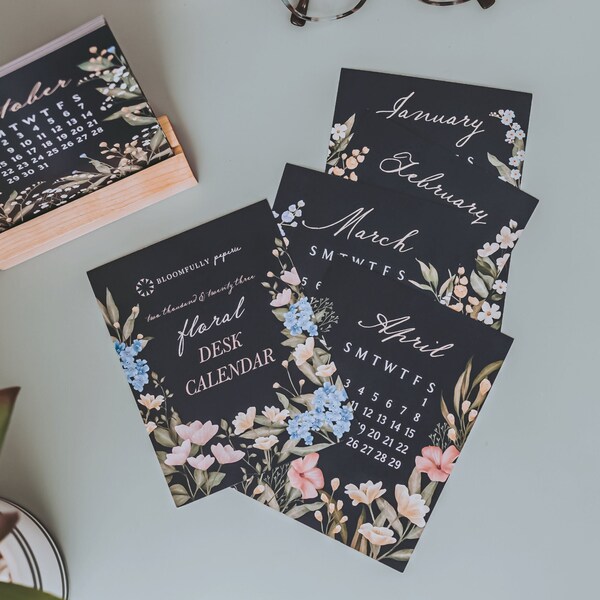 5x7 Desk Calendar Etsy