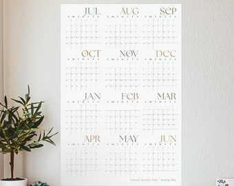 2024 2025 Academic Wall Planner, Minimalist Calendar For Students and Teachers,