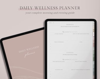 Daily Mindfulness & Self Care Digital Planner, Mental Health Journal
