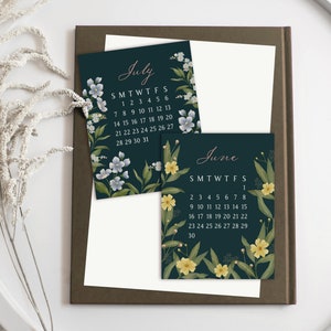 Tarjetas de recarga del calendario 2024, decoración de escritorio floral, imagen 6