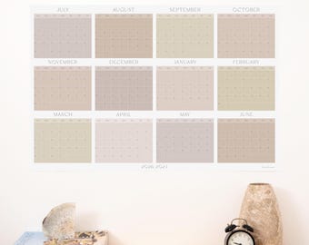 Large 2026 2027 MidYear Wall Planner in Modern Pastel