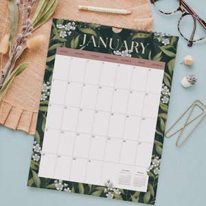 2024 Floral Calendar, Gift For Gardener, Cottagecore Calendar,