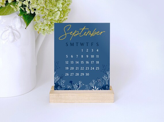 2021 Desk Calendar Wildflower Desk Calendar With Stand Eco | Etsy