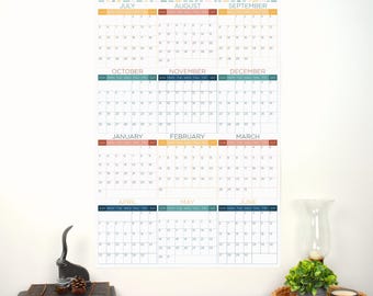 Large Modern 2026 2027 Academic Wall Planner for Teachers and Students