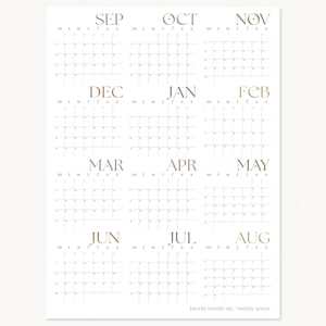 Minimalist 2026 2027 Academic Wall Planner For Students and Teachers image 10