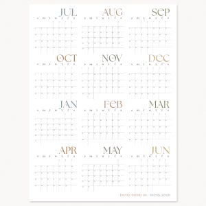 Minimalist 2026 2027 Academic Wall Planner For Students and Teachers image 9