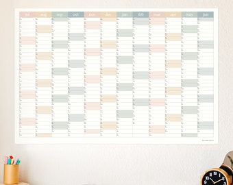 2024-2025 Planner, Pastel School Calendar, College Student Dorm Decor,