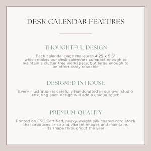 2024 Calendar Refill Cards, Floral Desk Decor, image 4