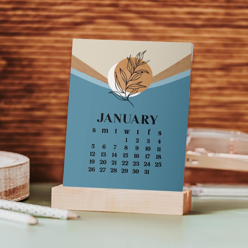 2025 Desktop Calendar Refill Etsy Canada