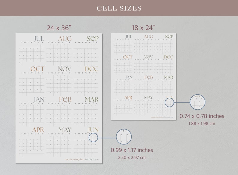 2023 Large Wall Calendar Year at A Glance Wall Planner New Etsy