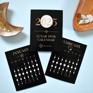 Cartes de recharge pour calendrier lunaire 2025, cadeaux d'art céleste pour les amoureux de la nature,