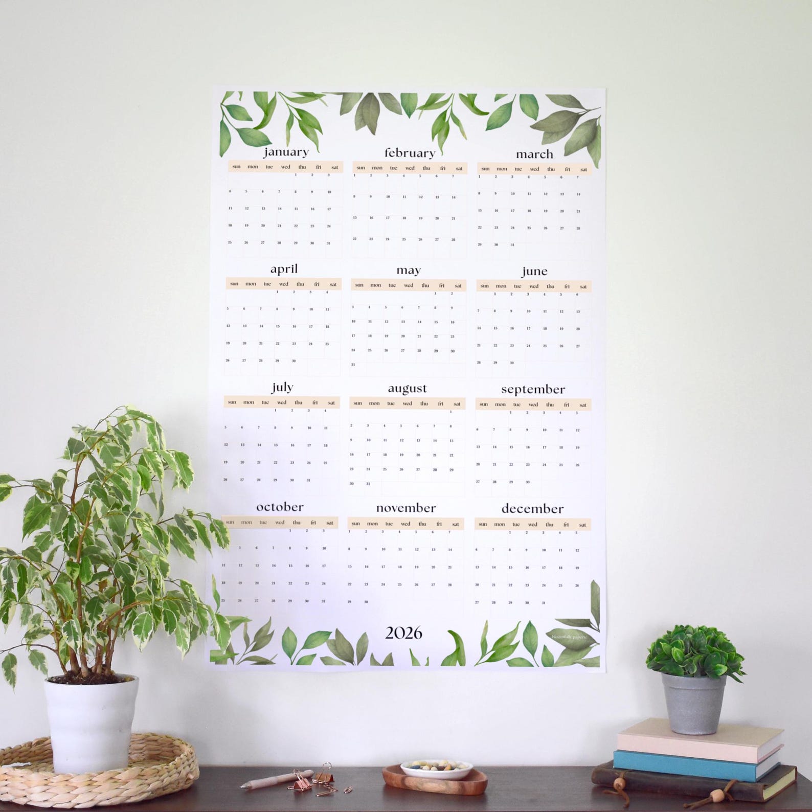 Calendrier 2026 - version botanique