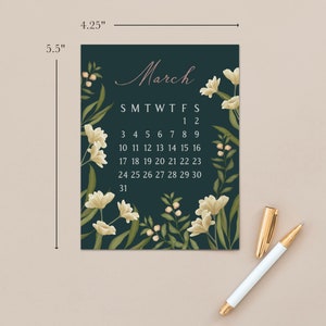 2024 Calendar Refill Cards, Floral Desk Decor, image 2