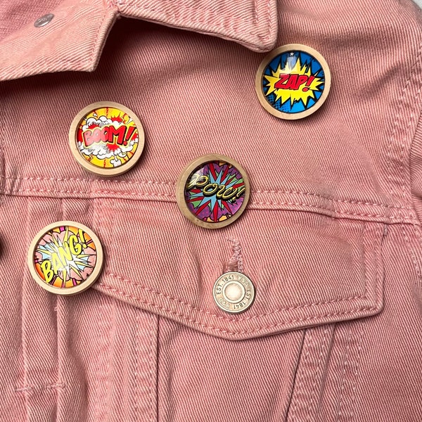 Badges pop art