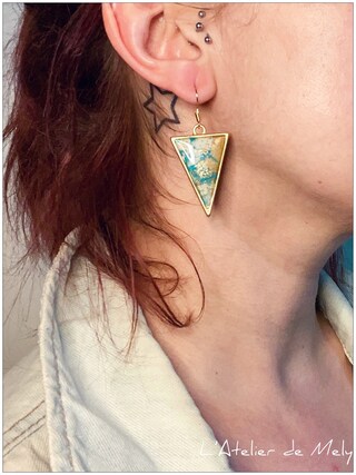 Philip Jones Orecchini A Triangolo Placcati Oro - 9mm, Ipoallergenici, Eleganti E Moderni