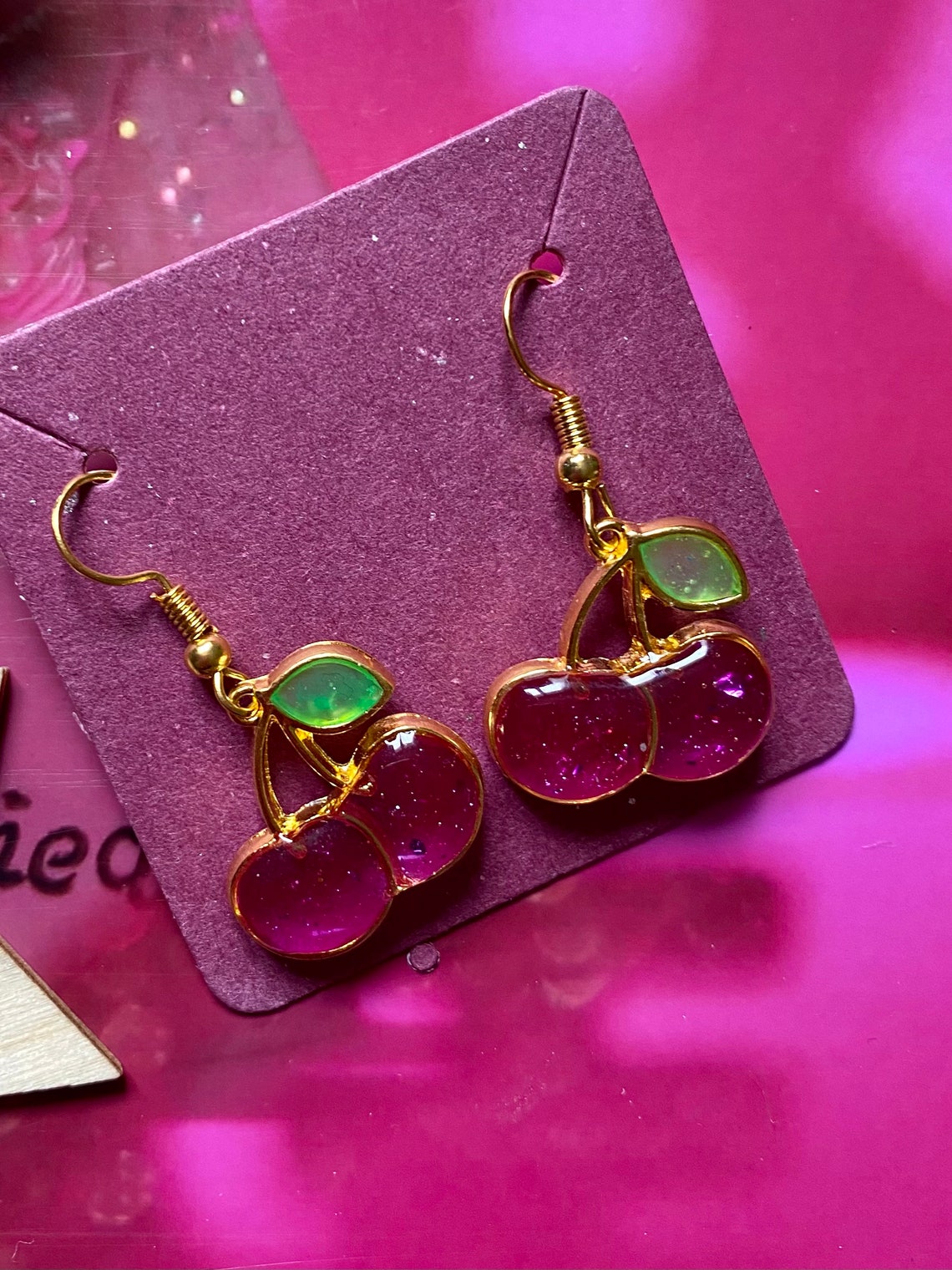 Fancy Cherryshaped Earrings Etsy