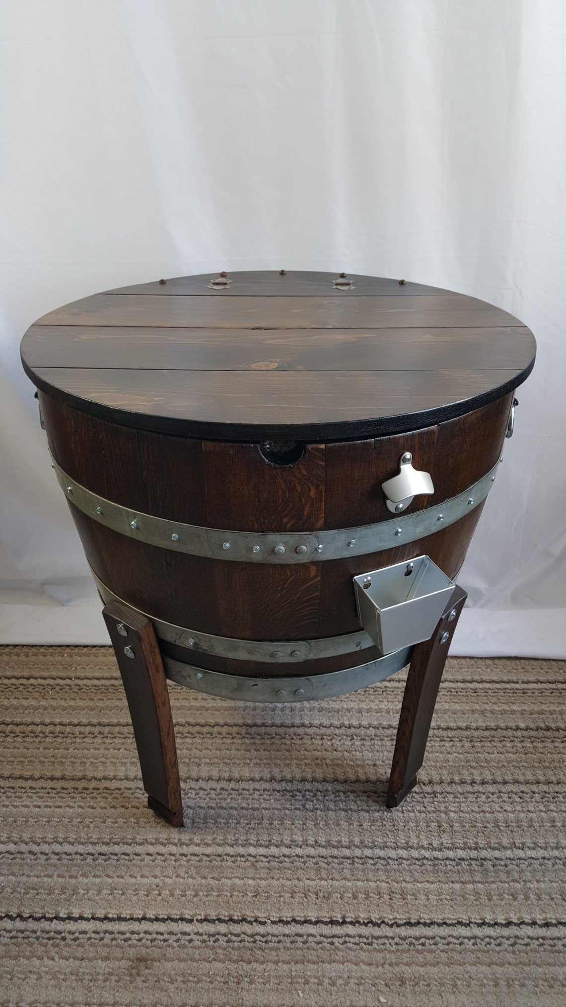 Wine Barrel Insulated Ice Chest Solid Oak. LOCAL PICKUP Only Etsy