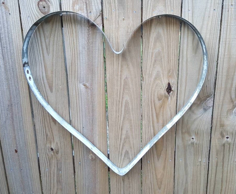 Wine Barrel ring Heart metal art home decor indoor outdoor