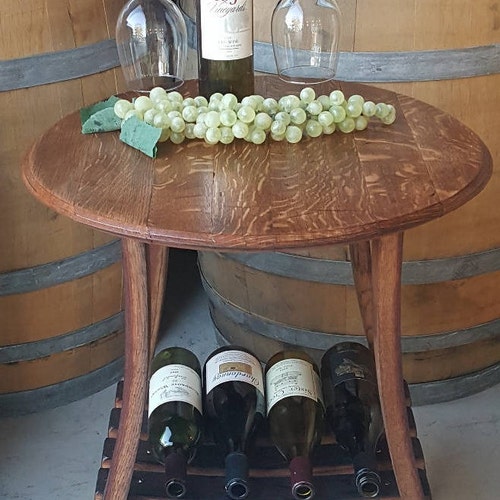 Wine Barrel Side Table Etsy