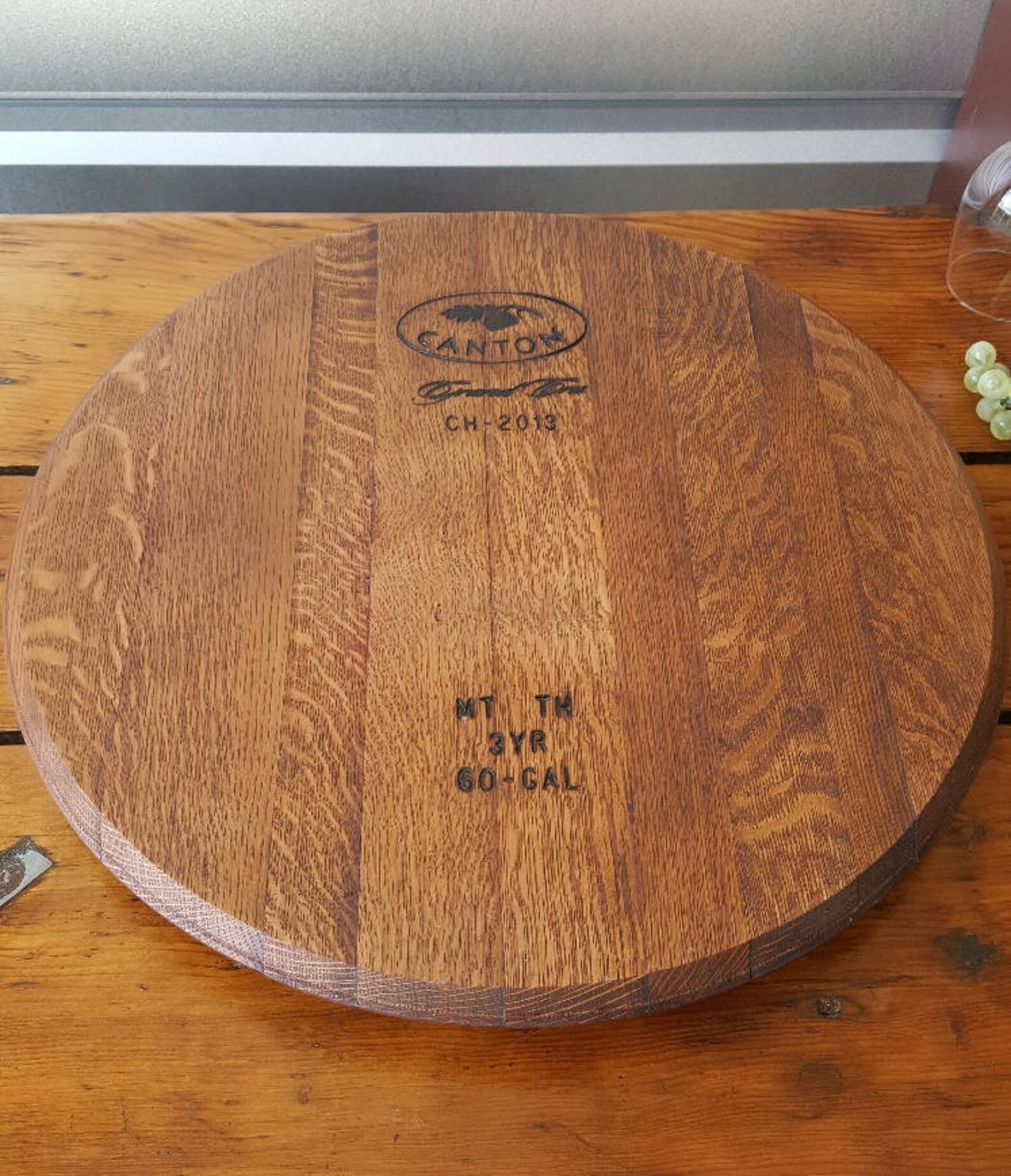 Wine Barrel Lazy Susan Barrel Head Lazy Susan. FREE SHIPPING Etsy