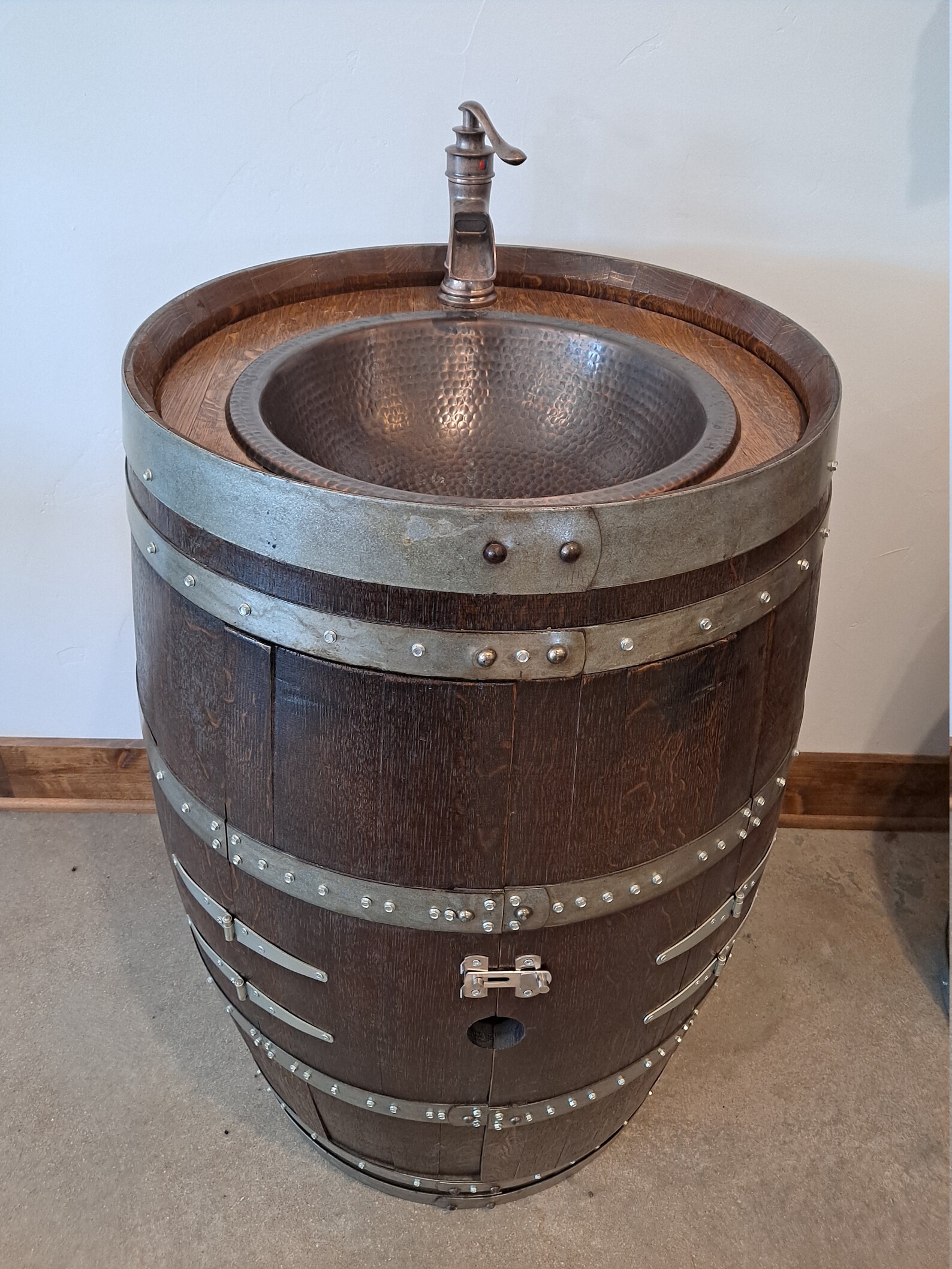 Wine Barrel Sink Cabinet Bathroom Home Decor Furniture. LOCAL - Etsy