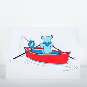 Grateful Dead Terrapin & Bear Dinghy Tarjetas de felicitación