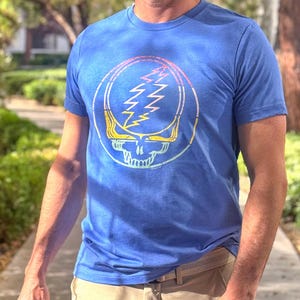 Grateful Dead Sunset Stealie Shirt, Deadhead Steal Your Face Tee, Grateful Dead T Shirt, Psychedelic Band Shirt, Music Fan Gift