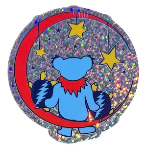 Naklejka Grateful Dead Small Glitter Grateful Moon