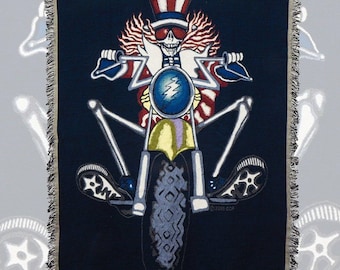 Grateful Dead Psycle Sam Woven Cotton Blanket