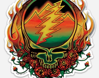 Adesivo Grateful Dead Scarlet Fire Steal Your Face