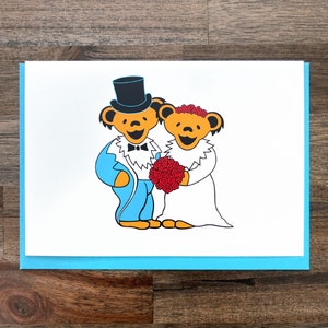 Osos de boda agradecidos muertos Tarjetas de felicitación