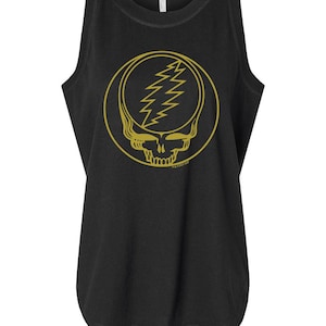 Grateful Dead Gold Foil Stealie Women&#39;s Tank