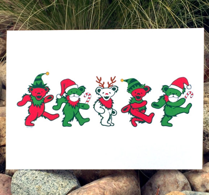Grateful Dead Jingle Bears Greeting Card | Etsy