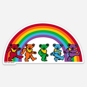 Naklejka Grateful Dead Rainbow Bears