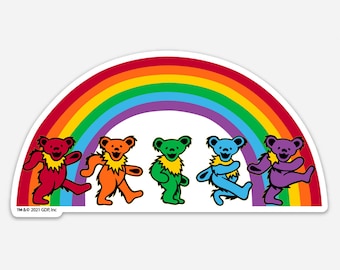 Grateful Dead Rainbow Bears Sticker