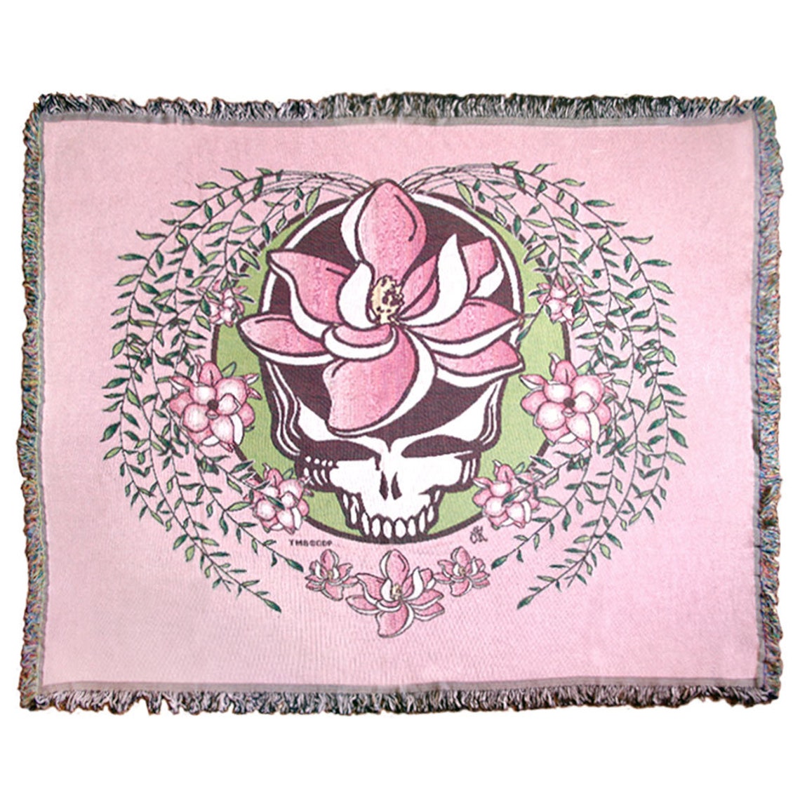 Grateful Dead Pink Sugar Magnolia Stealie Woven Cotton Blanket Etsy