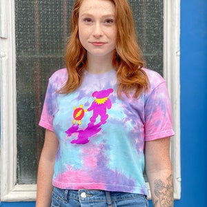 Grateful Dead Terrapin & Bear Women's Crop T - DELIVERY END of MAY