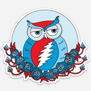 Grateful Dead Small Owl Sticker
