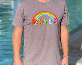Camiseta unisex de los osos arcoíris de Grateful Dead
