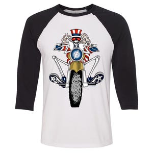 80’s 90's Grateful Dead Raglansleeve Vintage 80's Grateful Dead Raglan Concert T-Shirt Size S