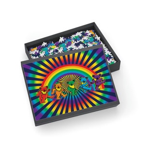 Grateful Dead Rainbow Dancing Bears Puzzle