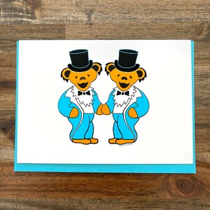 Carte de voeux : deux mariés mariés reconnaissants décédés lors d'un mariage